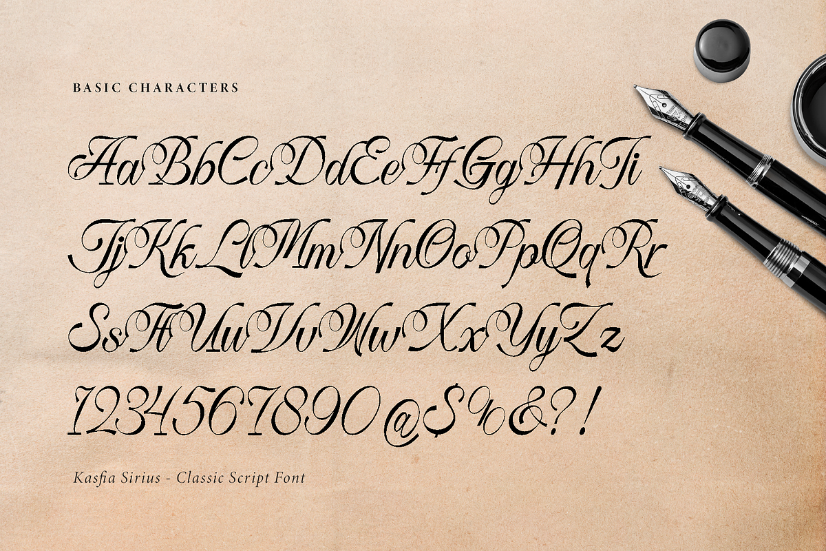 Kasfia Sirius | Classic Script, a Script Font by gracetype_studio (Photo 9 of 11)