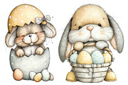 Easter Basket Clipart Set, a Graphic by CitraGraphics (Thumbnail 4 of 5)