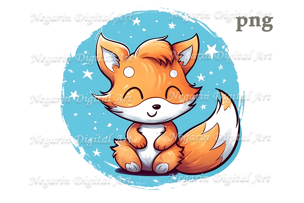 Watercolor Cute Fox Clipart, an Object Graphic by Negarin Digital Art (Photo 2 of 11)