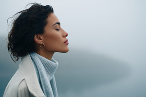 Serene profile portrait of a woman, a Person Photo by MistyDay
