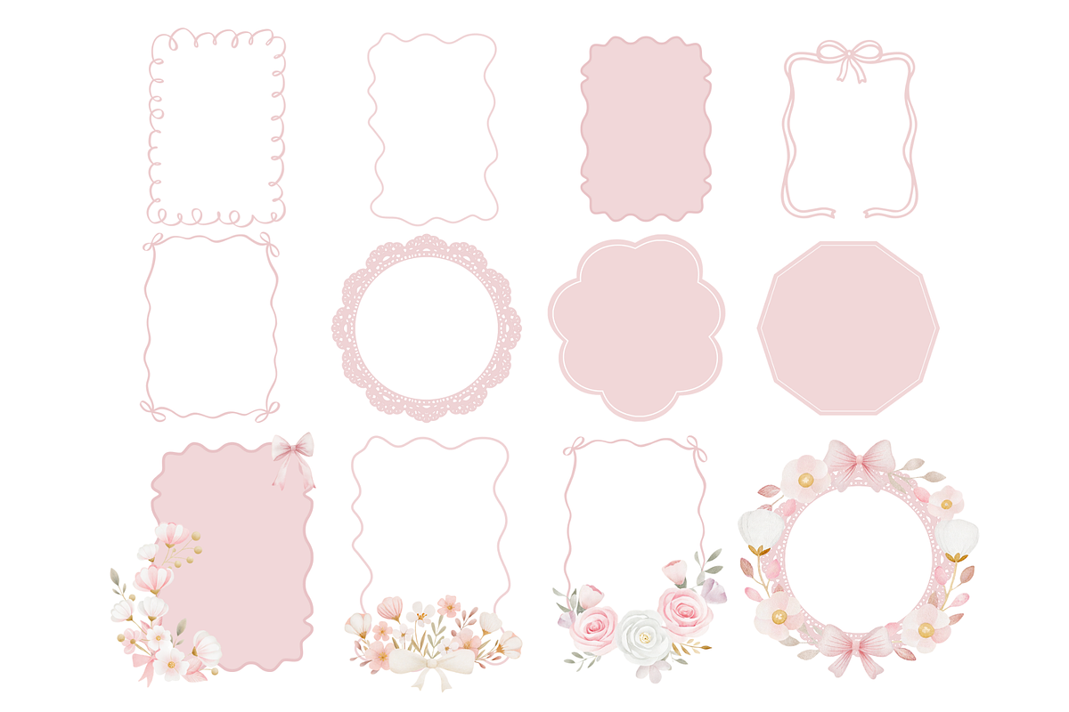 Pastel Coquette Floral Clipart Bundl, an Illustration by TatiMockup (Photo 4 of 6)