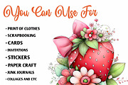 Whimsical Spring Strawberry Clipart, an Illustration by CreationArt (Thumbnail 6 of 10)