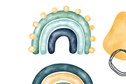 Watercolor rainbow clip art, an Illustration by Natalya_Mona_Art (Thumbnail 6 of 9)