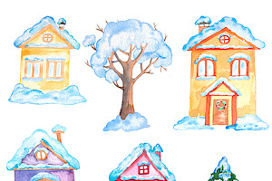 Christmas Watercolor Big Set