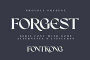 Forgest – Bold Serif Typeface, a Serif Font by overlaytemplates (Thumbnail 1 of 6)