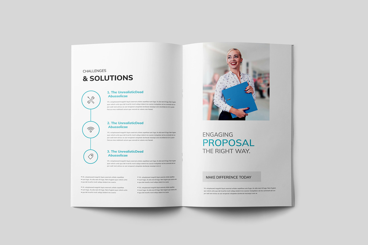 Simple Proposal Template I Canva, a Brochure Template by PixWork (Photo 6 of 10)