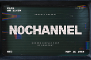 Nochannel – Modern Display Font, a Sans Serif Font by overlaytemplates (Thumbnail 1 of 5)