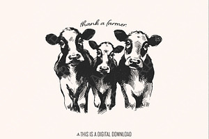 Thank a Farmer PNG, Digital, an Illustration by SharpMarketplace