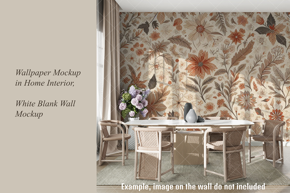 Wallpaper Mockup in Home Interior, a Product Mockup by MockupArtDesign (Photo 5 of 9)