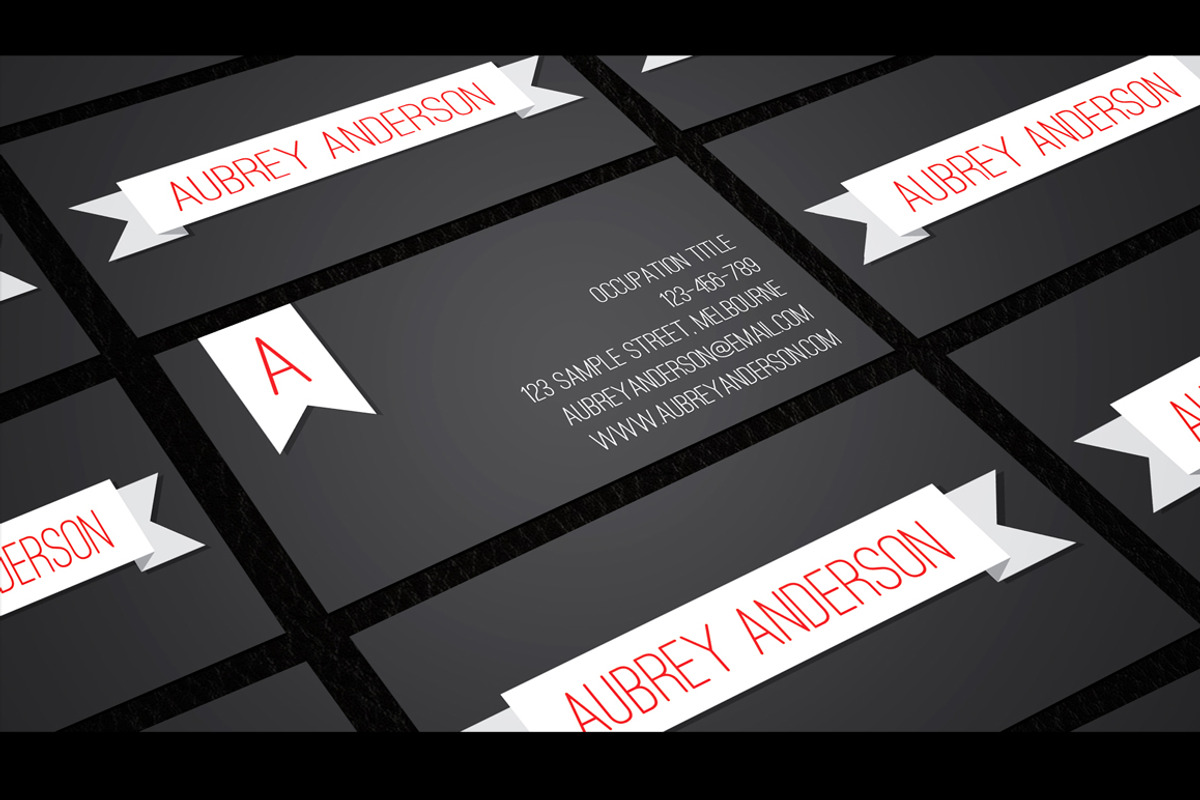 Aubrey Business Card Template, a Business Card Template by Pip Sweet (Photo 1 of 3)