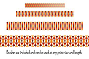 Orange Southwestern Border Patterns, a Brush Add-On by Melissa Held Designs (Thumbnail 3 of 3)