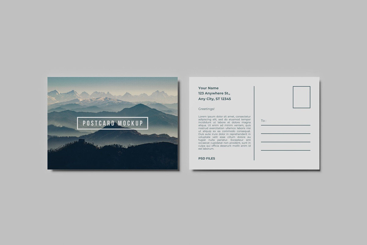 Postcard Mockup, an Advertising Mockup by GraphicWindow (Photo 2 of 6)