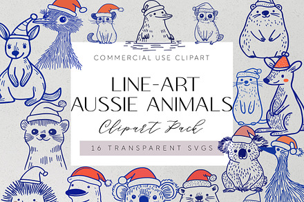 Australian Animals SVG Line Art