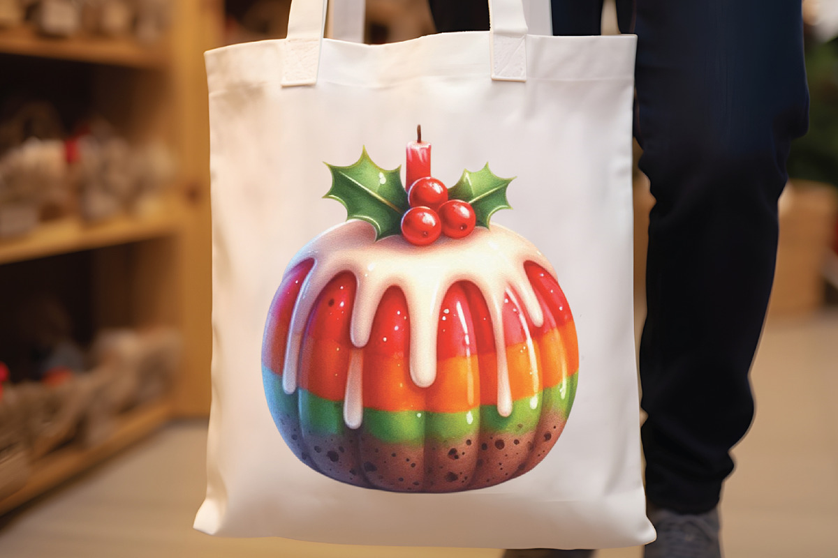 Watercolor Christmas Pudding Clipart, a Work Illustration by CraftArtStudio (Photo 2 of 6)