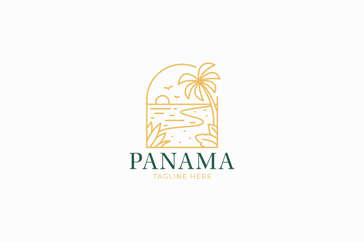 Beach Logo Panorama Illustration, a Branding & Logo Template by Signatoro (Photo 2 of 3)