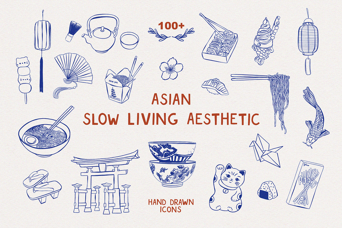 Asian Aesthetic Icons, an Object Graphic by lokko studio (Photo 1 of 9)