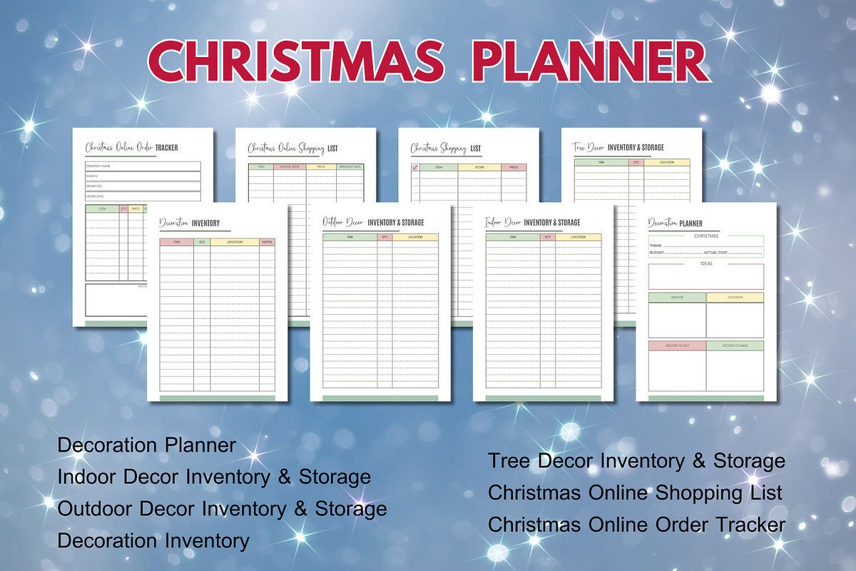 Editable Christmas Planner - Canva preview 5