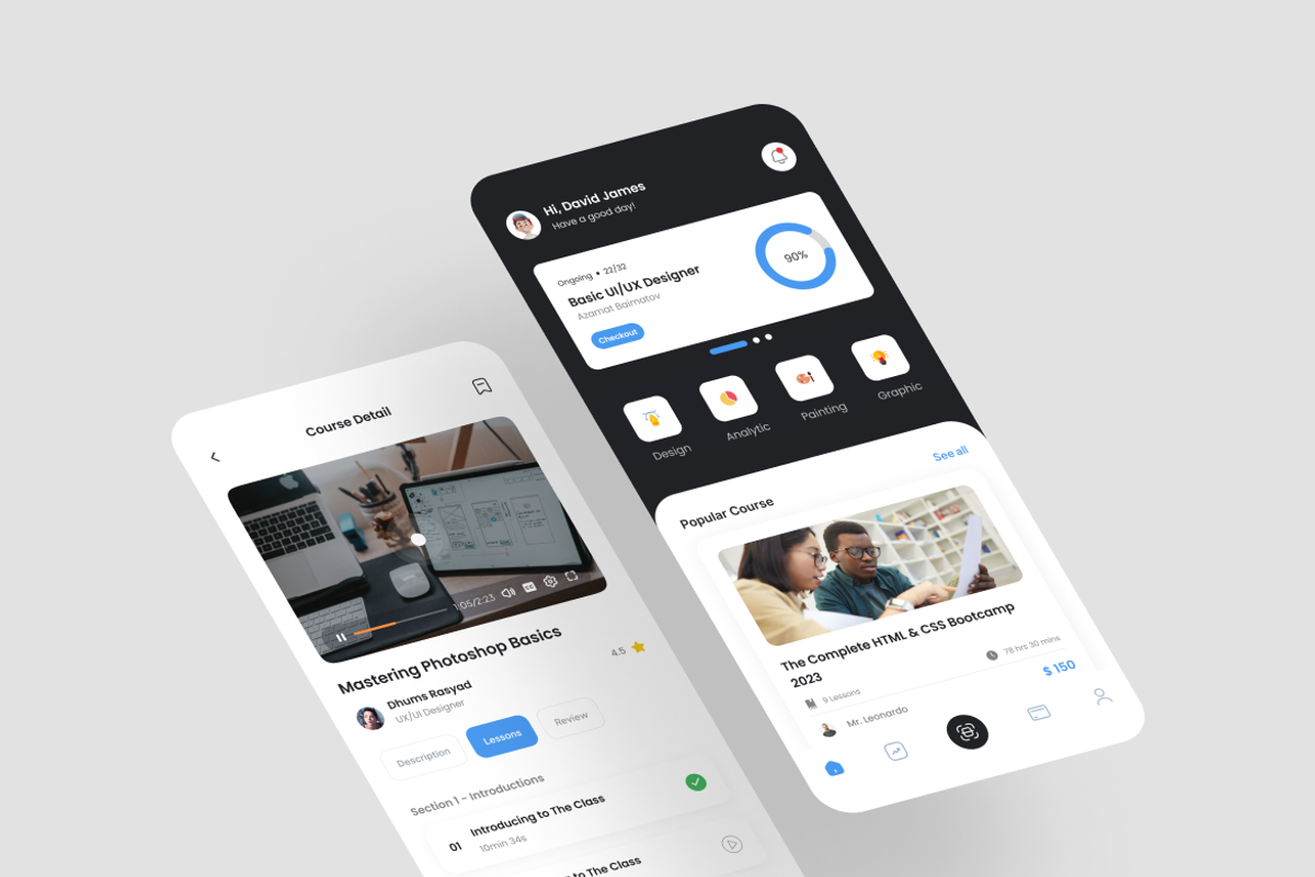 My Edu - Online Course App UI Kit, an UI Kit Template by iDoodle Studio (Photo 2 of 4)