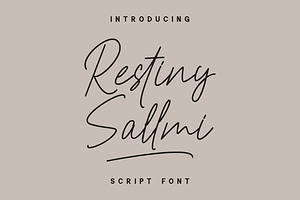 Restiny Sallmi - Script Font