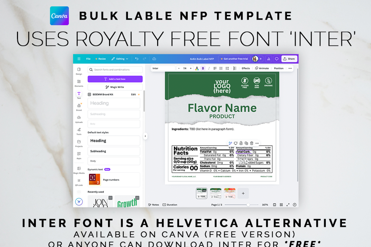 Editable Bulk Label Canva Template, a Branding & Logo Template by Bdemm Studio (Photo 2 of 7)