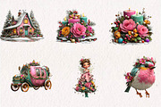 Pink Christmas clipart, a Seasonal Illustration by CreationArt (Thumbnail 4 of 7)
