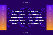 Fussion - Techno Ligature, a Sans Serif Font by Variatype (Thumbnail 11 of 11)