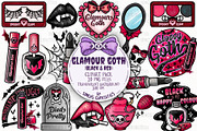 Glamour Goth Makeup - PNG clipart, an Object Illustration by Sonch' s Curiosities (Thumbnail 1 of 3)