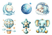 Little Prince Blue Baby Nursery Clip, an Illustration by SinaCreation (Thumbnail 4 of 5)