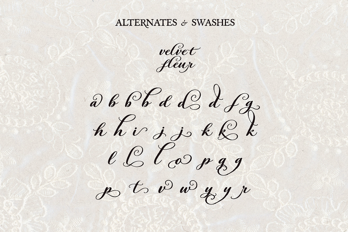Velvet Fleur - Elegant Script Font, a Script Font by Mneme (Photo 10 of 11)