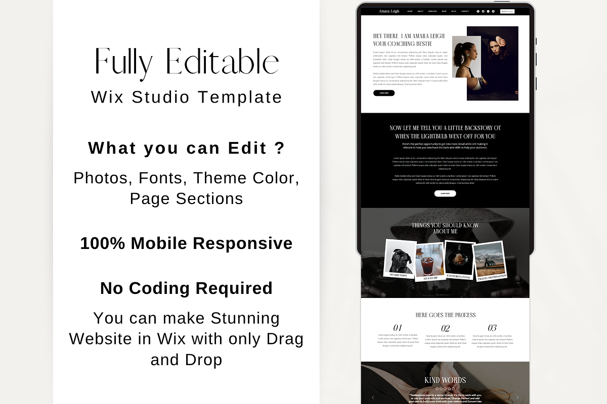 Coaching Wix Website Template preview 6