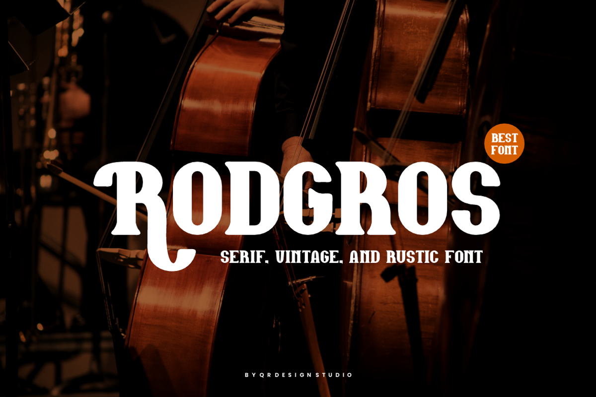 Rodgros - Rustic & Vintage Font, a Serif Font by QR Design Studio (Photo 1 of 10)