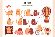 Cats in love. Cards & Patterns, an Animal Illustration by Valeria Soloveva (Thumbnail 2 of 13)
