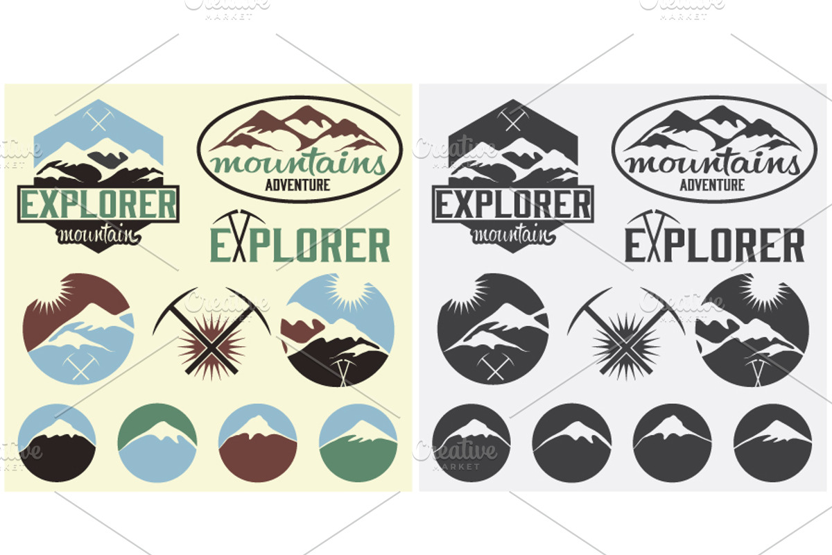 Set of labels for adventure industry, a Sport Illustration by UVAconcept