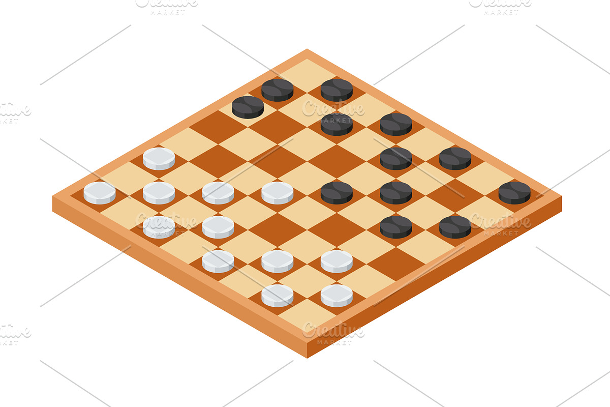 Board game, flat isometric view, an Object Illustration by the8monkey