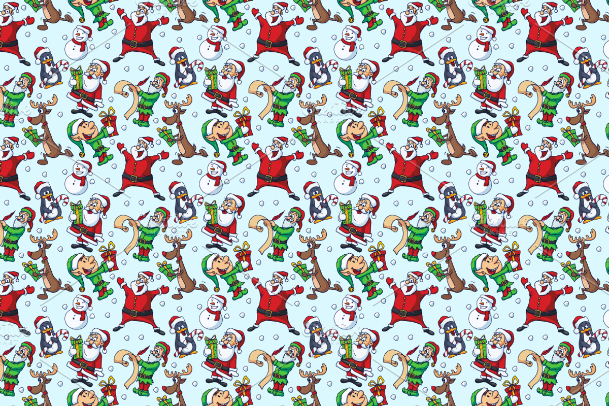 Christmas Seamless Pattern Set, a Pattern Graphic by pixaroma (Photo 4 of 5)