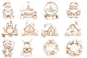 Cozy White Christmas Clipart, an Illustration by Designworld (Thumbnail 2 of 5)