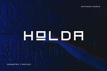 Holda – Geometric Technology Font