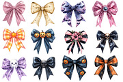 Halloween Coquette Bow Clipart, an Illustration by Designworld (Thumbnail 3 of 5)