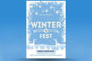 Winter Holiday Festival Poster