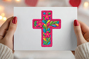 Pink Floral Cross, Easter Cross Png, an Illustration by DreamPrint404 (Thumbnail 6 of 7)