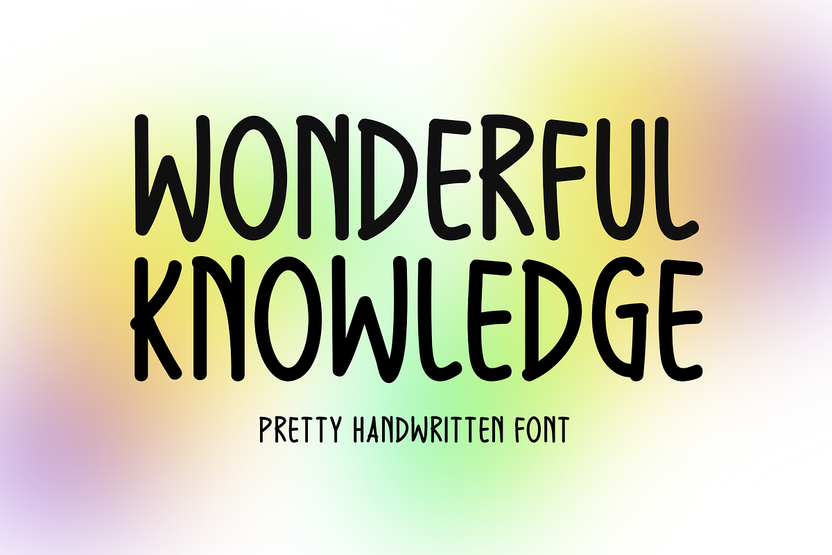 Wonderful Knowledge Typeface, a Handwritten Font by Seemly Fonts (Photo 1 of 4)