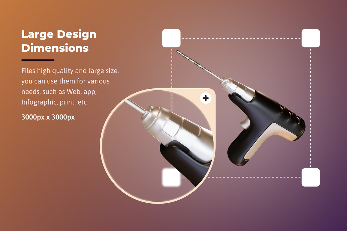 Home Tools Kit 3D Icon Pack, an Object 3D Model by Yasa Design Studio (Photo 4 of 4)