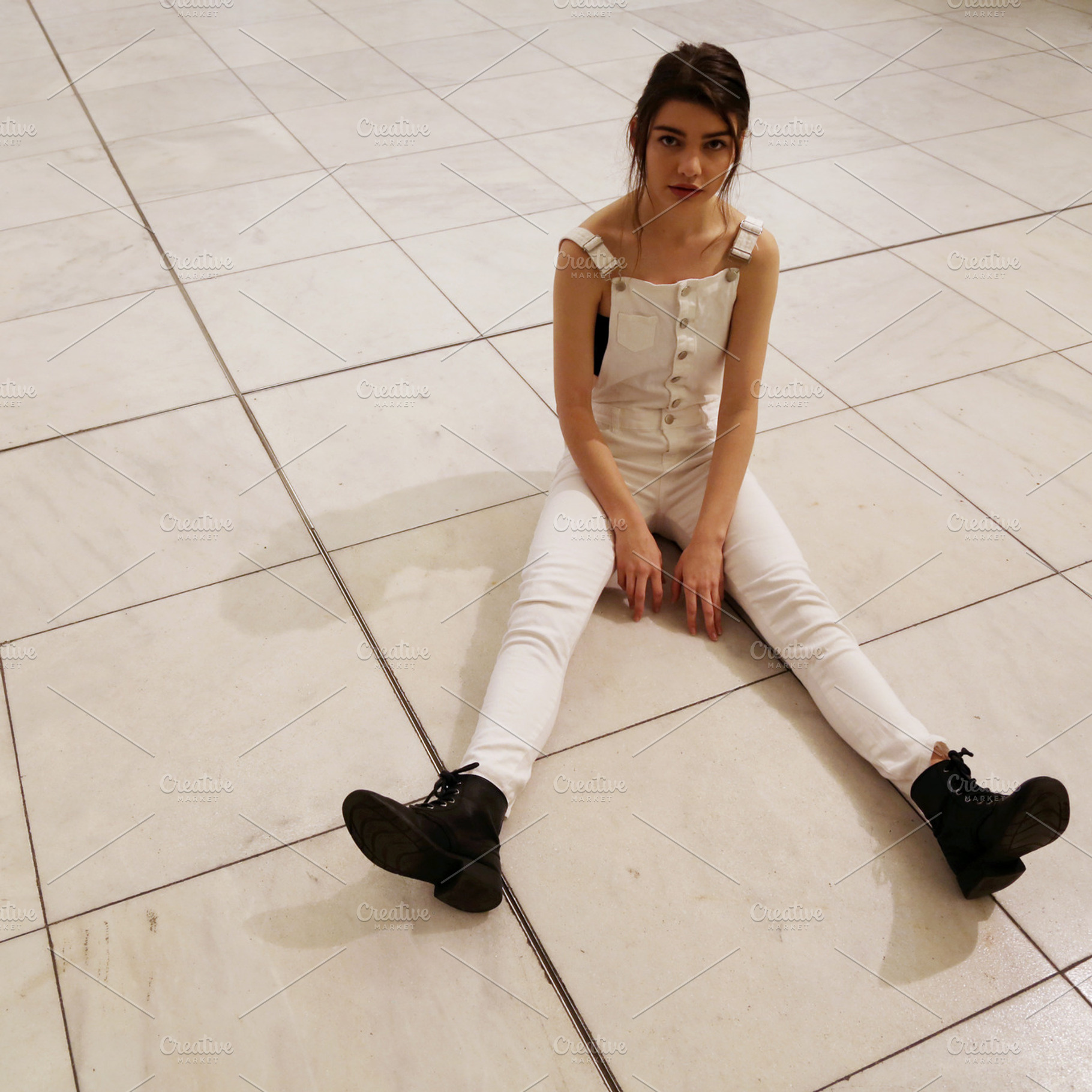 Girl in White Overalls, a Person Photo by Chris Joel Campbell
