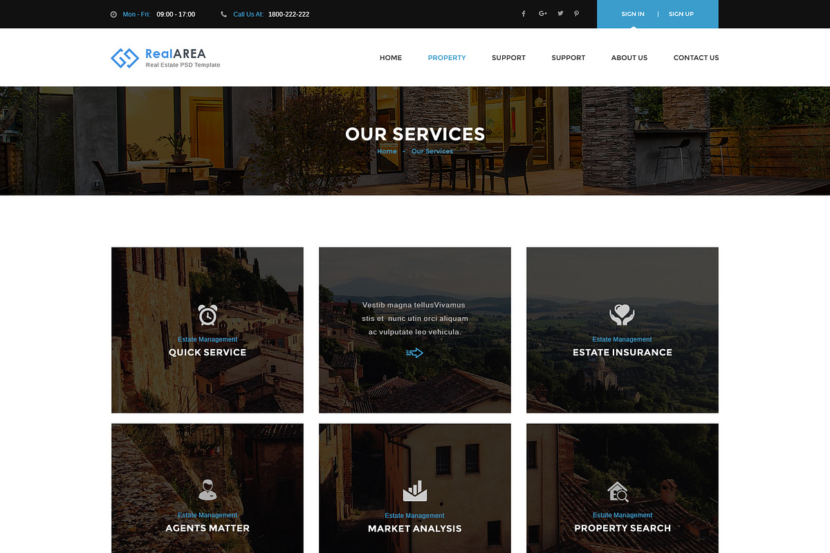 RealArea - Photoshop Template, a Websites & App Template by DigitalCenturySF (Photo 6 of 17)