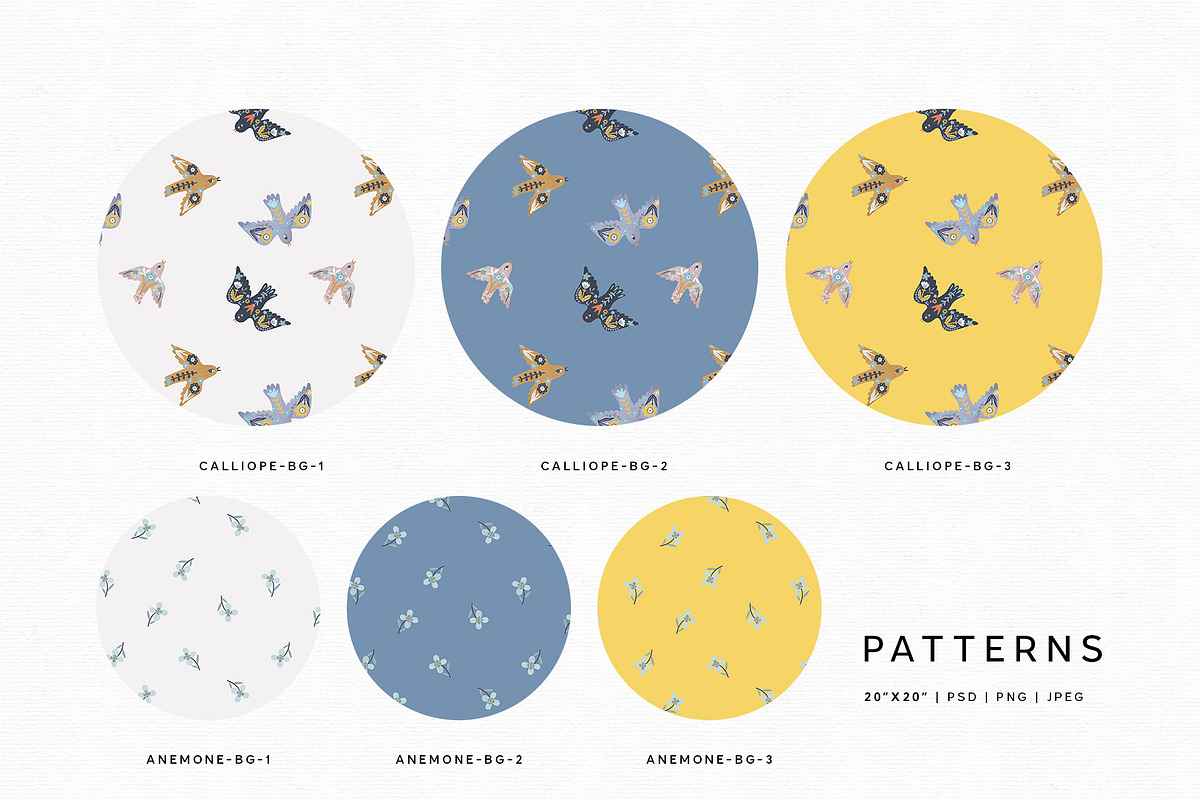Summer mood. Family tree & Patterns, a Decorative Illustration by annartdreams (Photo 9 of 13)