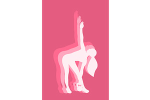 Dynamic fitness silhouette of a, an Illustration by okskukuruza