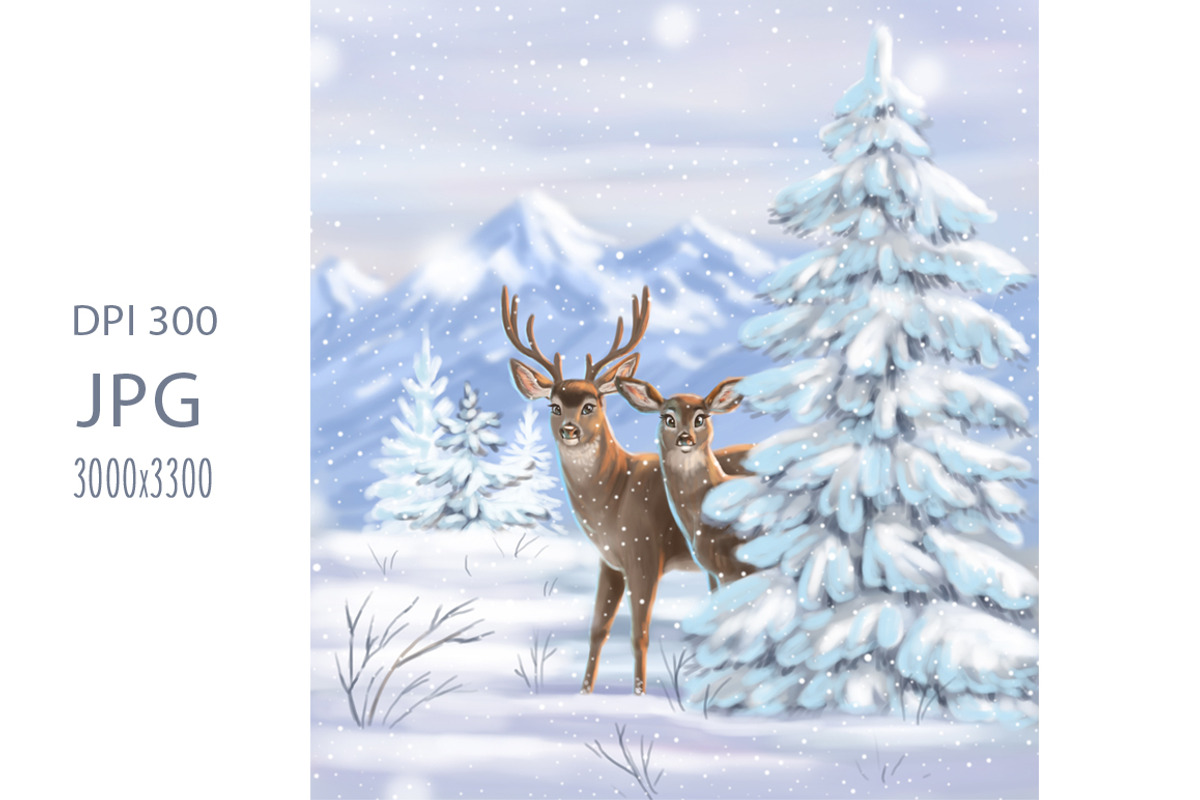 Set with winter illustrarions, an Illustration by JulianArt (Photo 3 of 4)