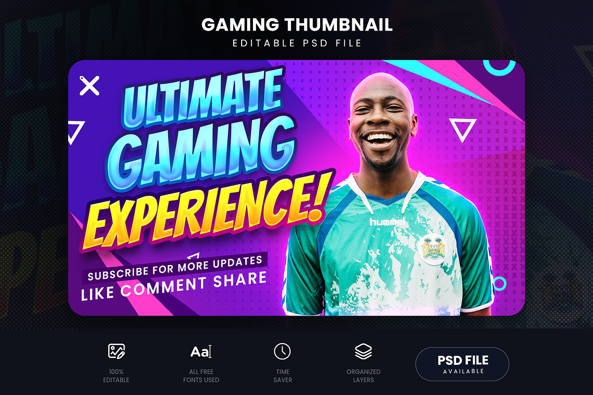 Gaming Youtube Thumbnails, a Social Media Template by Ammad (Photo 5 of 5)