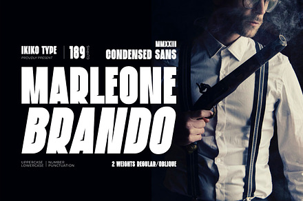 Marleone Brando - Condensed Sans, a Sans Serif Font by ikiiko