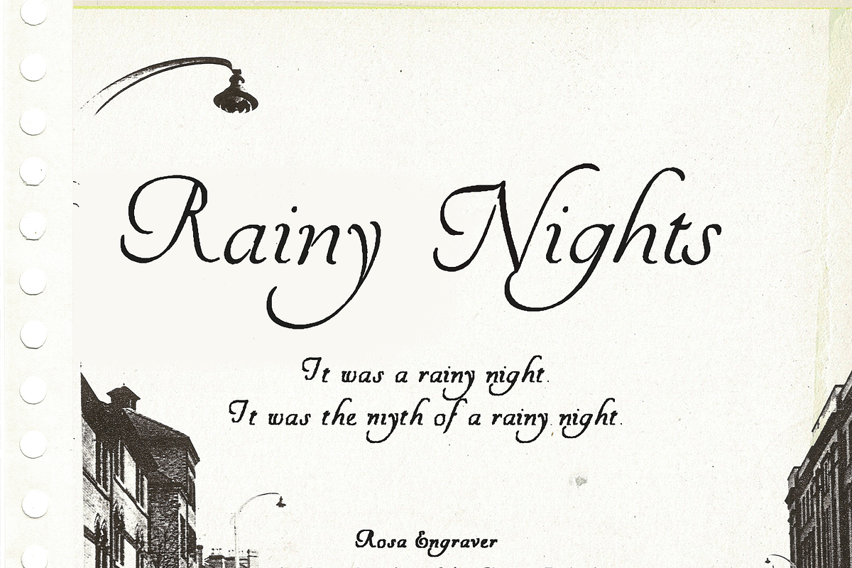 Rosa Engraver - Vintage Script Font, a Script Font by Lilithcollageart (Photo 1 of 12)